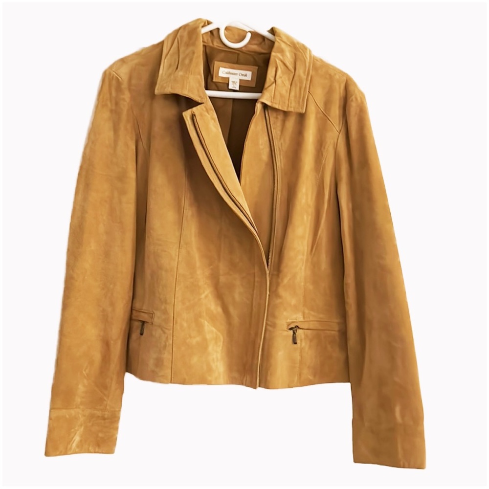 NWT Coldwater Creek genuine leather jacket in Size Large.